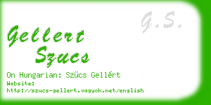 gellert szucs business card